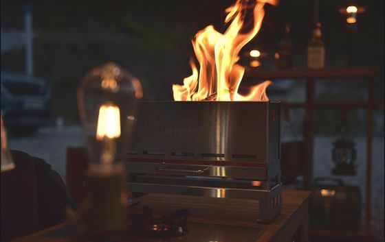 Outdoor Camping Stainless Steel BBQ Stove Clean Finishing Upper Half-Unit Incendiary Table