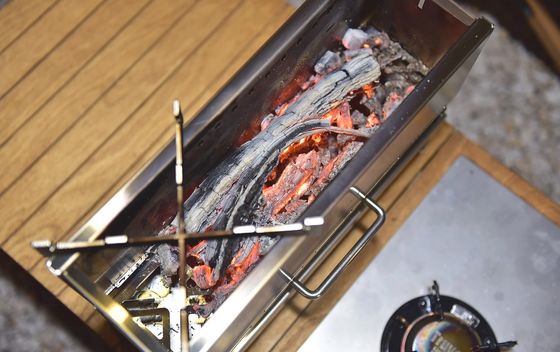 Outdoor Camping Stainless Steel BBQ Stove Clean Finishing Upper Half-Unit Incendiary Table