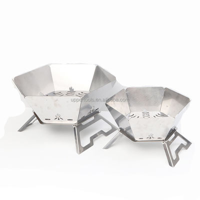 Outdoor Camping Fire Pit BBQ Charcoal Campfire Stove with Scratch-Resistant Finish