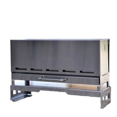 Metal Type Stainless Steel BBQ Half-Unit Incendiary Table for Camping and Picnic