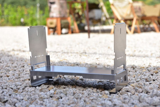 Brushed Stainless Steel Portable 304 Fire Pit Charcoal Bonfire Stove for Outdoor Grill