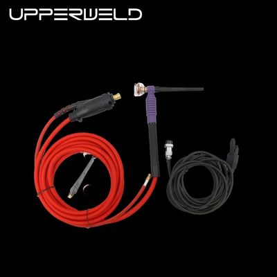 Customized Support ODM WT125 TIG Welding Torch with Red Cable Glass Cup and Gas Lens