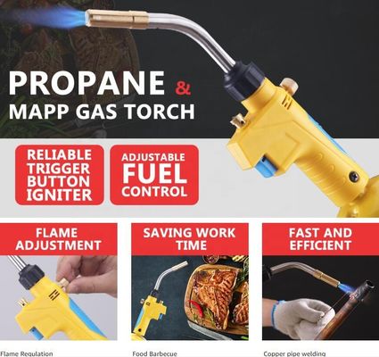 Compact 27.5*10*3.6 Meas Propane MAPP Gas Welding Torch for Soldering Brazing Heating
