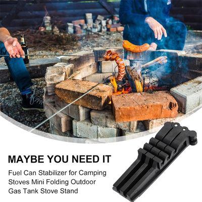 Plastic Gas Tank Base Bracket Camping Folding Canister Stand Backpack Fuel Stabilizer
