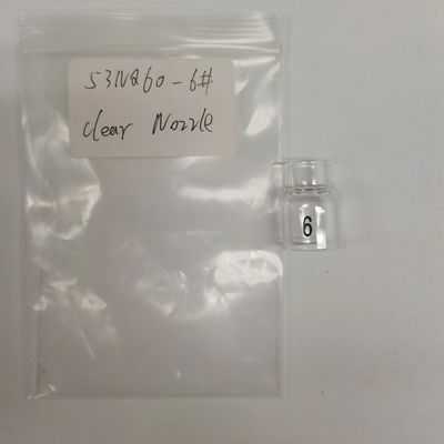 UPPERWELD 53NQ60-6 Clear Glass Nozzle for Tig Welding Torch Customized Support OEM