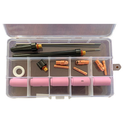 Welding Torch Gas Lens Wedge Collect Ceramic Nozzle Kit for Tig Welding Consumables