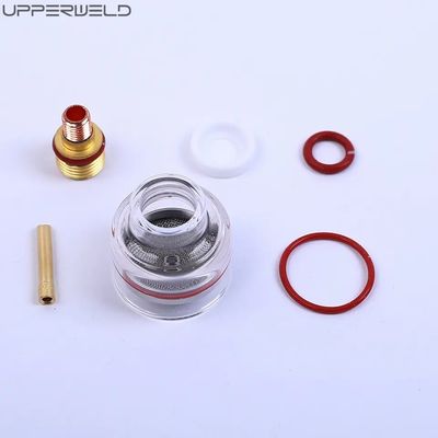 WP-17/18/26 2.4 TIG Welding Torch Gas Lens Kit 1/16' 3/32' 1/8' Clear Nozzle Pyrex Cup Kit