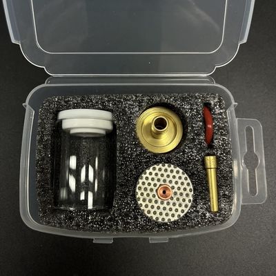 Wp17/18/26 Tig Torch Glass Cups Welding Kits with 1KG Upper Straight Glass Nozzle 47mm