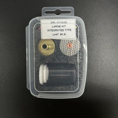 Wp17/18/26 Tig Torch Glass Cups Welding Kits with 1KG Upper Straight Glass Nozzle 47mm