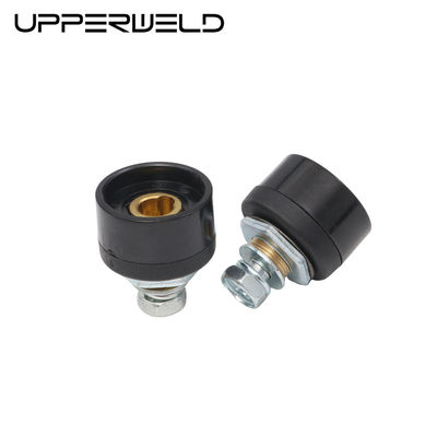 Welding cable connector 10-25 female european type in black for welding performance