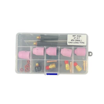 Pink UPPERWELD 27PCS TIG Welding Torch Accessories 53N Series Ceramic Nozzle TIG Spare Parts Include Gas Lens