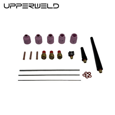 Pink UPPERWELD 27PCS TIG Welding Torch Accessories 53N Series Ceramic Nozzle TIG Spare Parts Include Gas Lens