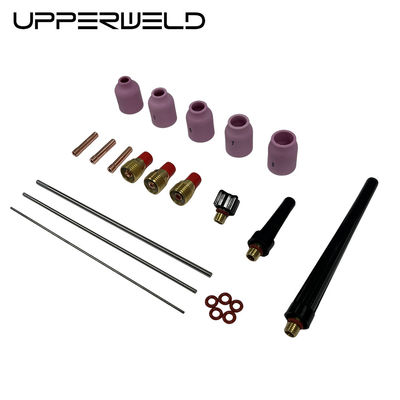 Pink UPPERWELD 27PCS TIG Welding Torch Accessories 53N Series Ceramic Nozzle TIG Spare Parts Include Gas Lens