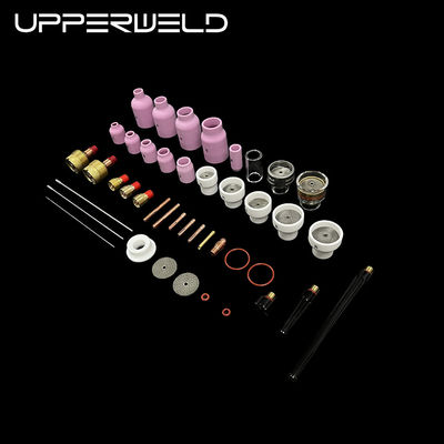 57PCS TIG Welding Torch Accessories Large Ceramic Nozzle TIG Spare Parts in Pink