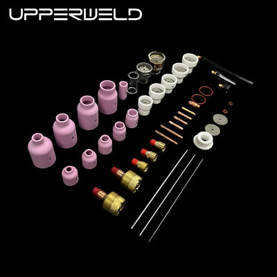 57PCS TIG Welding Torch Accessories Large Ceramic Nozzle TIG Spare Parts in Pink