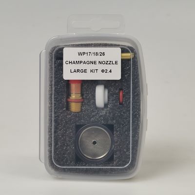 Durable TIG Cup Consumables WP17 18 26 TIG Large Champagne Clear Nozzle Kit with Collet Body