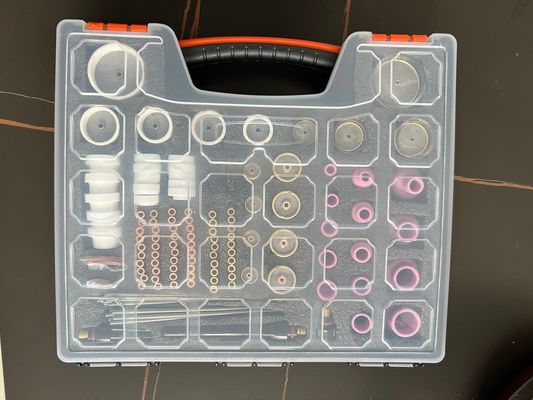 TIG Welding Torch Set with Gas Lens Alumina Nozzle Tungsten Electrode and Collet Body