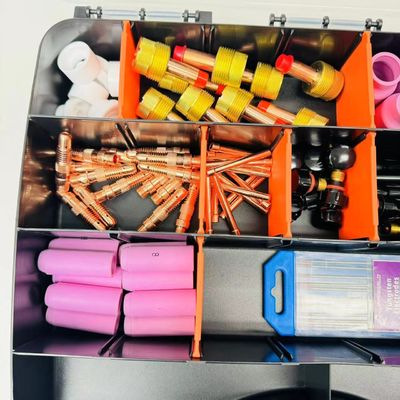 TIG Welding Torch Set with Gas Lens Alumina Nozzle Tungsten Electrode and Collet Body