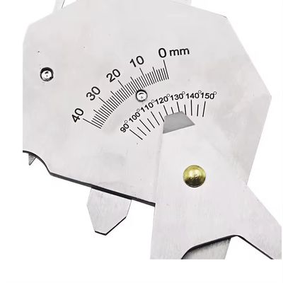 Silver Stainless Steel Double Slide Welding Gauge for Multi Function Welding Equipment